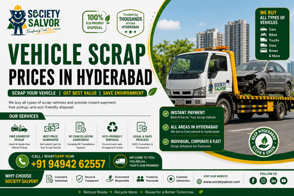 vehicle scrap prices​ in Hyderabad