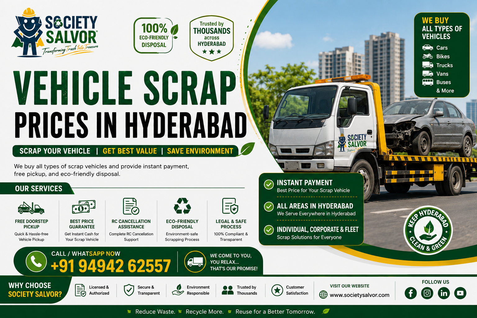 vehicle scrap prices in Hyderabad
